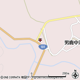 男鹿中郵便局周辺の地図