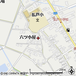 秋田県男鹿市払戸六ツ小屋75周辺の地図