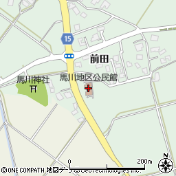 馬川地区公民館周辺の地図