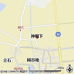 秋田県男鹿市脇本樽沢神明下周辺の地図