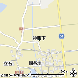秋田県男鹿市脇本樽沢（神明下）周辺の地図