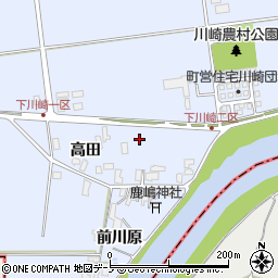 秋田県八郎潟町（南秋田郡）川崎（高田）周辺の地図