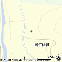 秋田県北秋田市阿仁伏影3周辺の地図