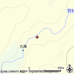 秋田県男鹿市北浦西水口大滝沢周辺の地図