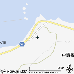 秋田県男鹿市戸賀塩浜漁元崎43周辺の地図
