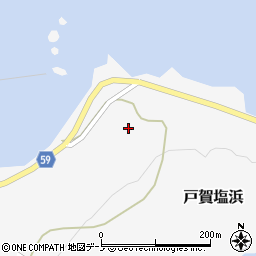 秋田県男鹿市戸賀塩浜漁元崎63周辺の地図