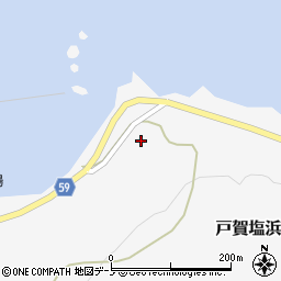 秋田県男鹿市戸賀塩浜漁元崎69周辺の地図