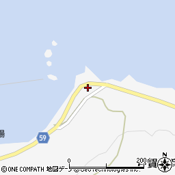 秋田県男鹿市戸賀塩浜漁元崎83周辺の地図