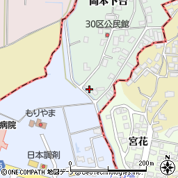 秋田県南秋田郡八郎潟町小池岡本下台117周辺の地図