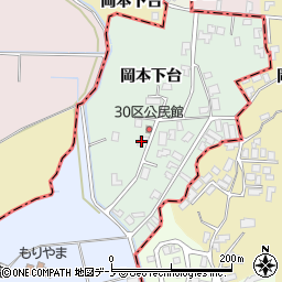 秋田県南秋田郡八郎潟町小池岡本下台128周辺の地図