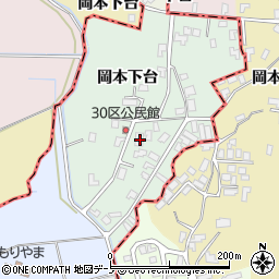 秋田県南秋田郡八郎潟町小池岡本下台130周辺の地図