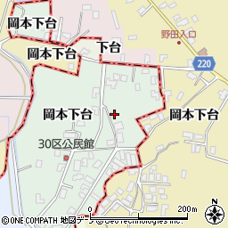 秋田県南秋田郡八郎潟町小池岡本下台44周辺の地図