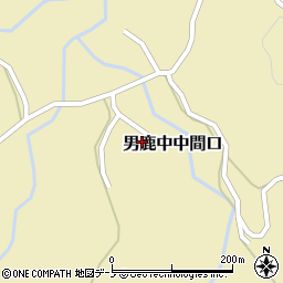 秋田県男鹿市男鹿中中間口（姥懐）周辺の地図