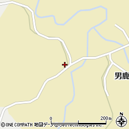 秋田県男鹿市男鹿中中間口（飯坂）周辺の地図