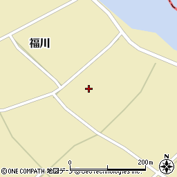 秋田県男鹿市福川起上ケ周辺の地図