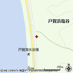 秋田県男鹿市戸賀浜塩谷（抜沢）周辺の地図
