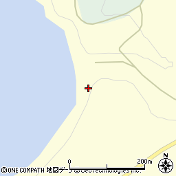 秋田県男鹿市北浦西水口（一ノ目潟）周辺の地図
