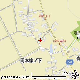 秋田県南秋田郡五城目町小池岡本家ノ下周辺の地図