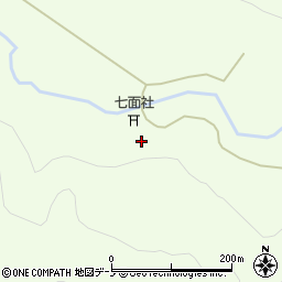 秋田県北秋田市阿仁萱草中佐山周辺の地図