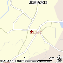 秋田県男鹿市北浦西水口橇坂周辺の地図