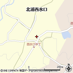 秋田県男鹿市北浦西水口前田周辺の地図