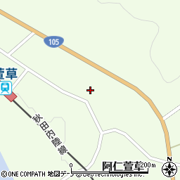 秋田県北秋田市阿仁萱草水上口周辺の地図