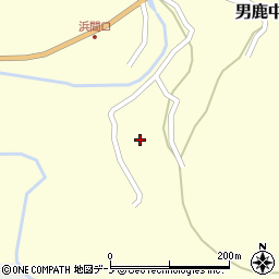 秋田県男鹿市男鹿中浜間口熊の堂周辺の地図