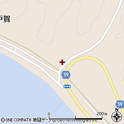 秋田県男鹿市戸賀戸賀小沢周辺の地図