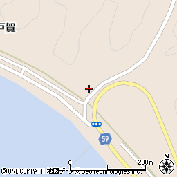 秋田県男鹿市戸賀戸賀（小沢）周辺の地図