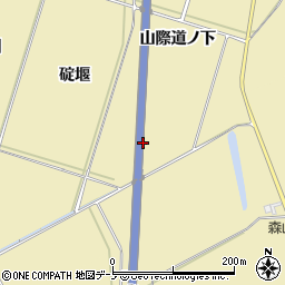 秋田県南秋田郡五城目町浦横町山際道ノ下周辺の地図