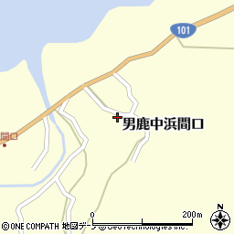 秋田県男鹿市男鹿中浜間口岡杭周辺の地図