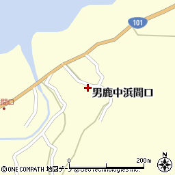 秋田県男鹿市男鹿中浜間口（岡杭）周辺の地図