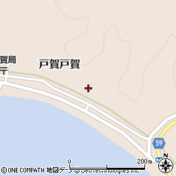 秋田県男鹿市戸賀戸賀栩山周辺の地図