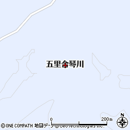 秋田県男鹿市五里合琴川周辺の地図
