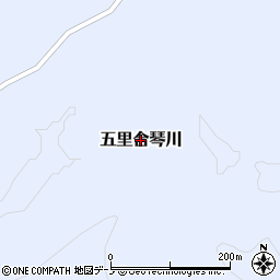 秋田県男鹿市五里合琴川周辺の地図