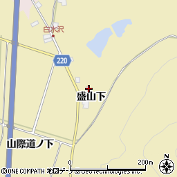 秋田県南秋田郡五城目町浦横町盛山下49-1周辺の地図