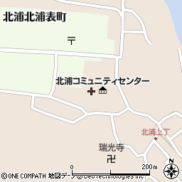 男鹿市役所　北浦公民館周辺の地図