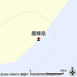 屋棟岳周辺の地図