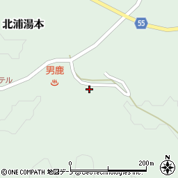 秋田県男鹿市北浦湯本（袖ノ沢）周辺の地図