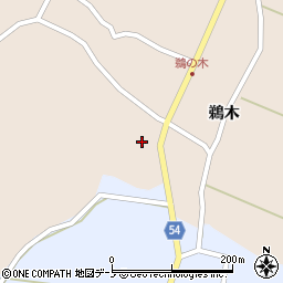秋田県男鹿市鵜木（角間境）周辺の地図