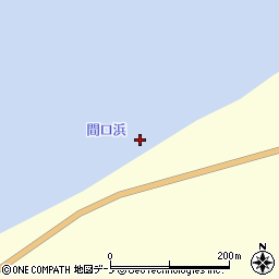 間口浜周辺の地図