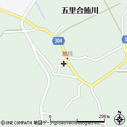 秋田県男鹿市五里合鮪川（鮪川）周辺の地図