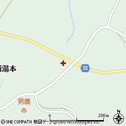 秋田県男鹿市北浦湯本福田周辺の地図