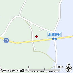秋田県男鹿市北浦湯本鍵掛野周辺の地図