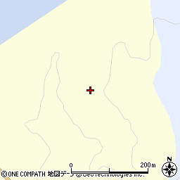 秋田県男鹿市男鹿中浜間口鯵ケ沢周辺の地図