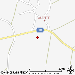 秋田県男鹿市五里合箱井周辺の地図