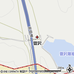 秋田県八郎潟町（南秋田郡）浦大町（盥沢）周辺の地図