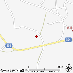 秋田県男鹿市五里合箱井（三十刈）周辺の地図