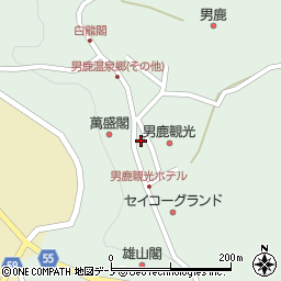 秋田県男鹿市北浦湯本（草木原）周辺の地図