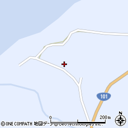秋田県男鹿市五里合琴川浜田周辺の地図